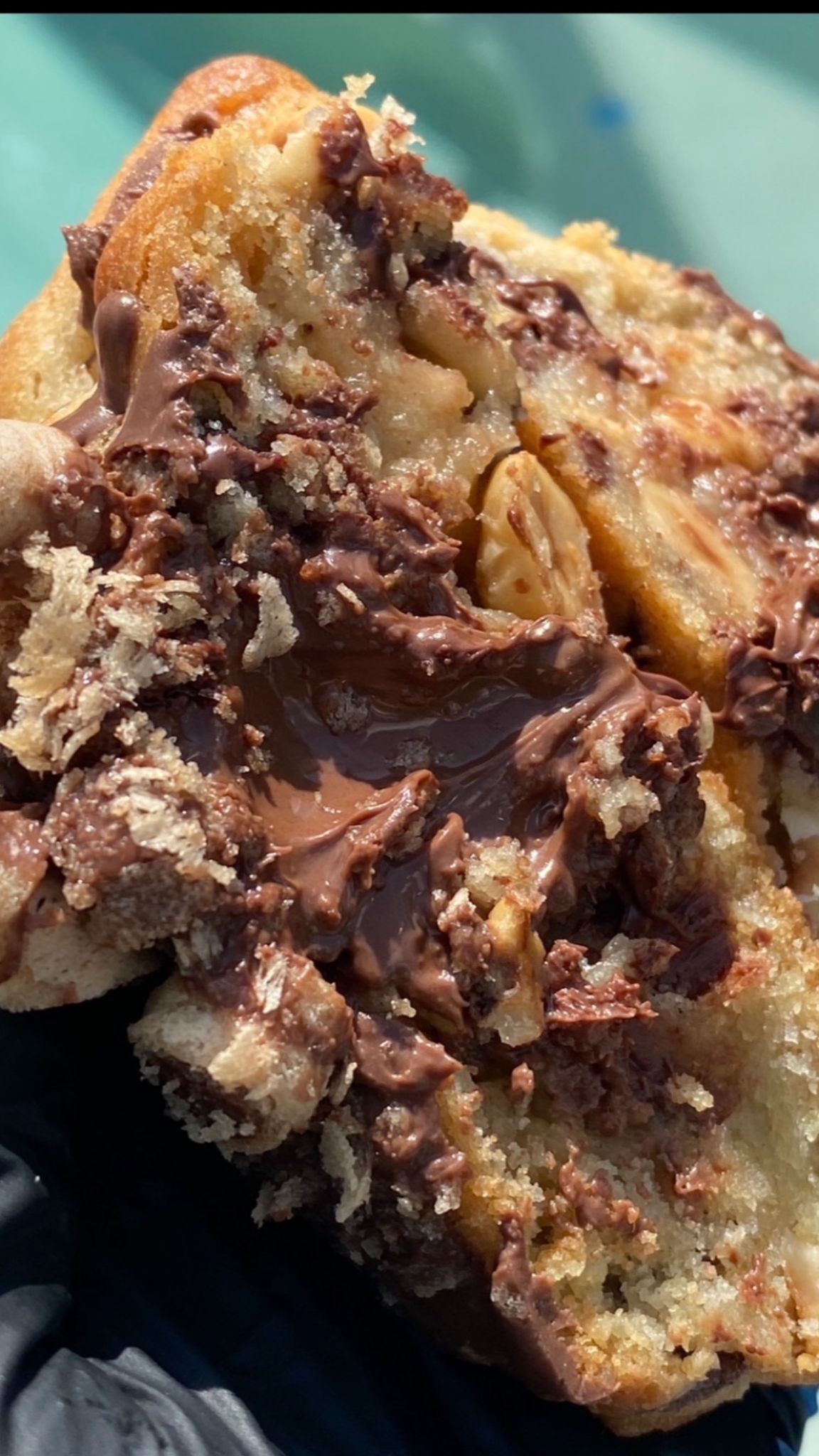 Galleta con trozos de chocolate pirulina